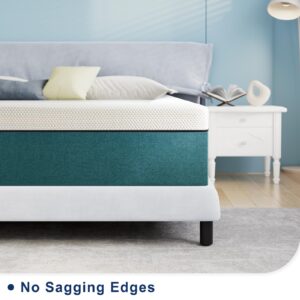 Lukace King Mattress,14 Inches King Size Memory Foam Mattress in a Box with Pressure Relief Sleep,No Fiberglass,Blue,80" X 76" X 14"