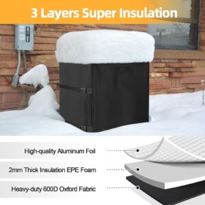 Winter Air Conditioner Covers for Outside Units, Winter AC Cover with 3 Layers Insulation, Heavy Duty Air Conditioner Cover for Winter Insulation, Waterproof AC Unit Covers, 36"W x 36"D x 39"H