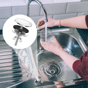 2In Kitchen Sink Hole Cover Faucet Hole Cover Stainless Steel Wash Basin Kitchen Sink Tap Hole Plate Stopper, Sealed Decoration Hole Cover for Faucet Sink Hole Leakage Prevention