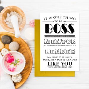 RUALOVE Funny Boss Birthday Day Card, Best Birthday Card for Boss, Appreciation Card For Mentor, Happy Boss Day For Men Woman, Card For Boss, Gift For Boss Lady, Happy Birthday Card Boss