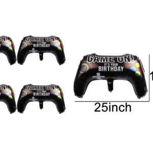 4PCS Video Game Balloons Game Remote Controller Foil Aluminum Birthday Balloon Party Game Themed Party Decorations