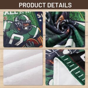 Poekuao Large Football Throw Blanket for Football Lovers, Football Gifts for Boys, Football Blankets, Gifts for Coach Football Fan on Birthday