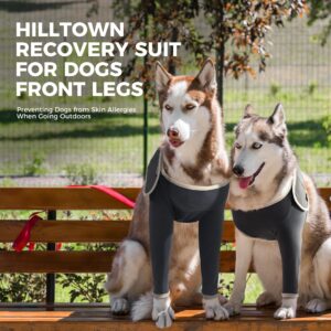 Hilltown Dog Elbow Pad Front Leg Protector to Prevent infect and Scratching - Injury Protection for Dog Elbow, Post-Surgery Recovery - Front Leg Brace for Dogs（Left Leg M）