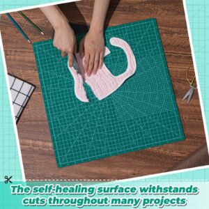 Cinnvoice 18 x 18 Inches 360° Cutting Mat Self Healing 360° Square Quilt Mat Cutting Mat with Non Slip Base for Quilting Fabric Cutting and Art Projects (Green)