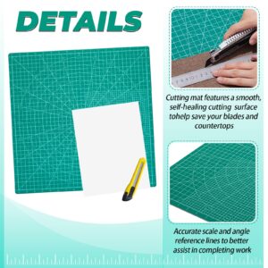 Cinnvoice 18 x 18 Inches 360° Cutting Mat Self Healing 360° Square Quilt Mat Cutting Mat with Non Slip Base for Quilting Fabric Cutting and Art Projects (Green)