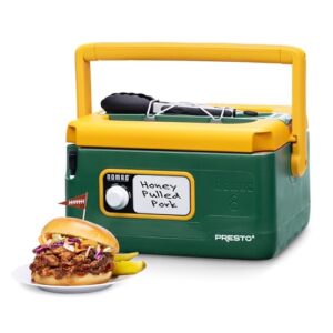 Presto 06019 8-Quart Nomad Traveling Slow Cooker, Locking Lid, Dry Erase Board, Green/Gold