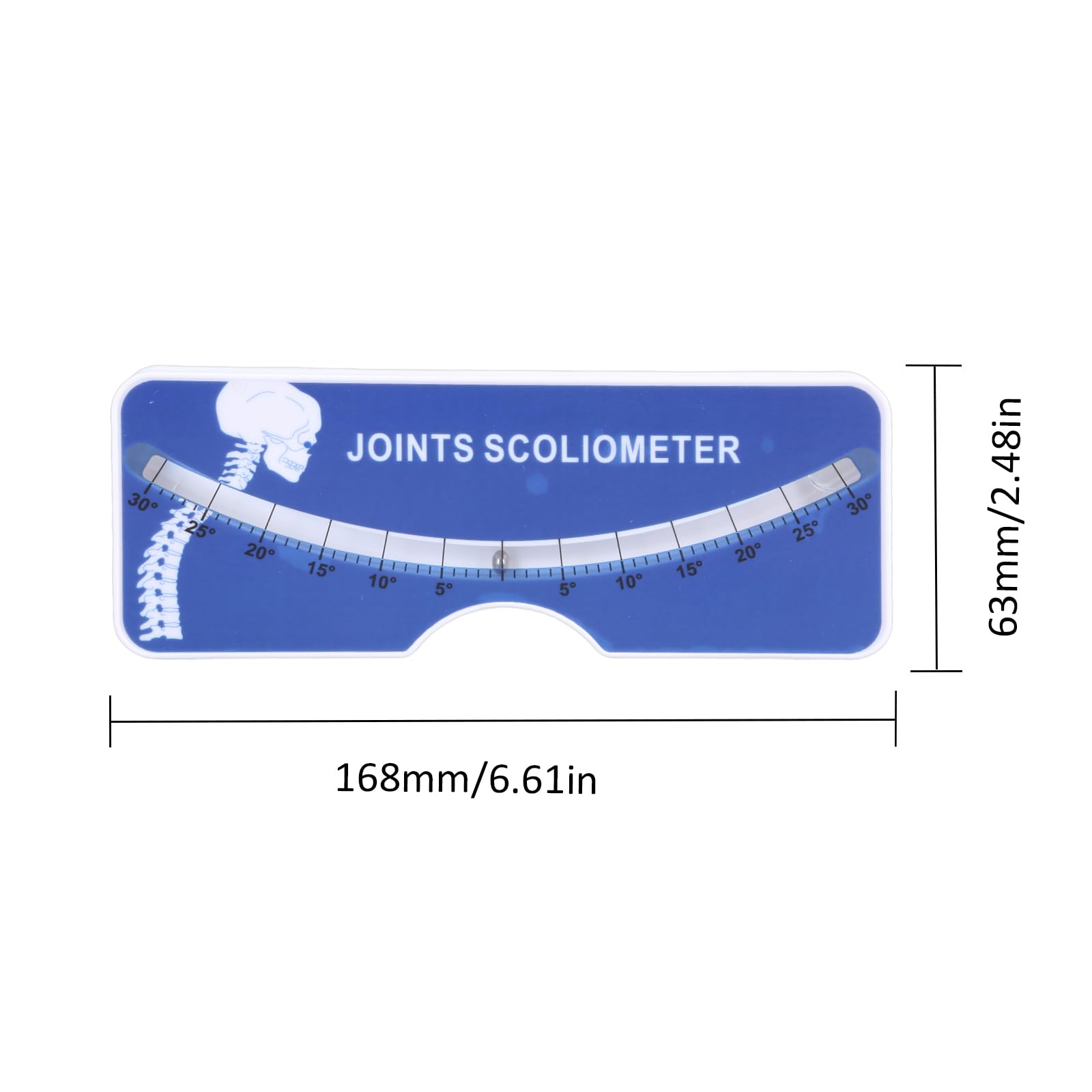 PASNMKvn Scoliosis Testing Meter Metal Spine Scoliometer Measuring Tool For Hospital 0‑30° Testing Protractors