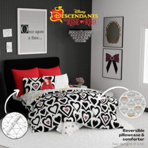 Franco Collectibles Disney Descendants 4 Bedding 5 Piece Super Soft Comforter and Sheet Set with Sham, Twin, (Officially Licensed Product)