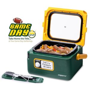 Presto 06019 8-Quart Nomad Traveling Slow Cooker, Locking Lid, Dry Erase Board, Green/Gold