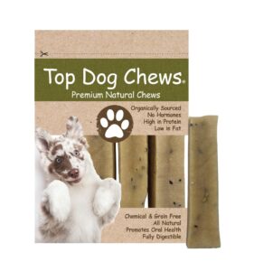 top dog chews flax seed himalayan large yak cheese dog chew treat, 3 count