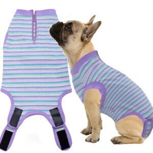 Wabdhally Dog Surgery Recovery Suit,Surgical Recovery Female Spay Suit for Large Dogs Cats,Surgery Recovery Multi Purple Onesie XL