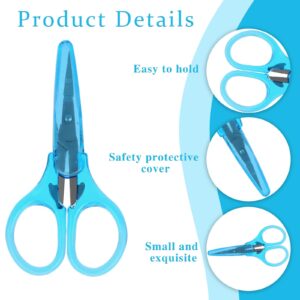 3Pcs Detail Mini Craft Scissors Set Stainless Steel Scissors with Protective Cover Small Scissors All Purpose Craft Scissors Precision Straight Fine Tips Design for Paper Cutting,Scrapbooking