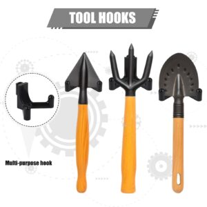 10pcs Tool Hooks, Plastic Shed Storage Organization System for Shovels Rakes Knives Scissors Power Tool Hangers Compatible with Lifetime Shed Accessories, Not Work on Sheds with Horizontal Siding