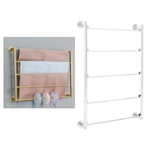 Luzhengyang Wire Spool Rack Organizer Holder for Domestic Embroidery Quilting Accessories | Iron Spool Stand for Easy Storage | Wall Mounted Ribbon Thread Key Holder | - White