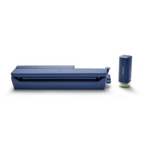 foodsaver® handheld+ 2-in-1 vacuum sealing system, handheld and countertop vacuum sealer, matte indigo blue