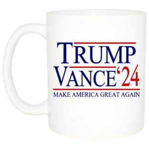 rogue river tactical donald trump vance novelty coffee mug cup, 11 oz, white trump/vance 2024 24