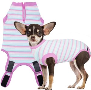 wabdhally dog surgery recovery suit,surgical recovery female spay suit for small dogs cats,surgery recovery multi pink onesie xs