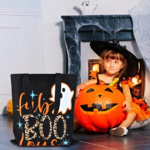 Aileam Halloween Tote Bag Trick or Treat Bag Halloween Canvas Bags Reusable Large Halloween Gifts Grocery Candy Bag for Kids