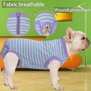 Wabdhally Dog Surgery Recovery Suit,Surgical Recovery Female Spay Suit for Large Dogs Cats,Surgery Recovery Multi Purple Onesie XL