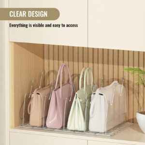 Adjustable Shelf Dividers for Closet Organization,10 Panels Shelf Dividers for Wood Shelves Clear Purse Handbag Clothes Panels Organizers and Storage for Bedroom, Kitchen, Office, Cabinets, Bathroom