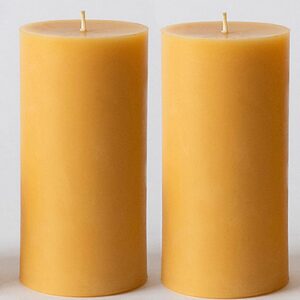 beeswax pillar candles set of 2-2x4 inch handmade 100% pure beeswax candles for home decor -emergency prayer beeswax candles with natural scent (2)