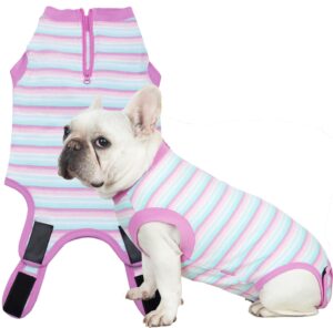 wabdhally dog surgery recovery suit,surgical recovery female spay suit for medium dogs cats,surgery recovery multi pink onesie m