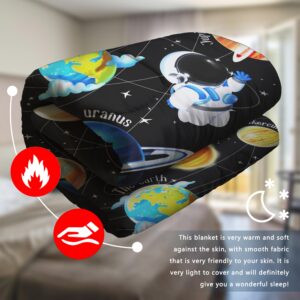 Uyivugmo Kids Galaxy Comforter Bedding Sets for Child Outer Space Astronaut Bedding Set for Boys Includes Comforter with 2 Pillowcase