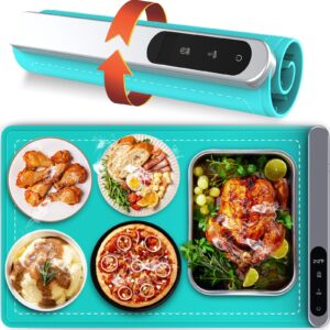 food warming mat, upgraded graphene full surface heating foldable heater food pad, compact silicone materials, 6 heat settings, multifunctional food warmers for parties buffet, events, daily life use