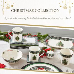 Spode Christmas Tree 2024 Annual 5 Piece Porcelain 12 Fl. Oz. Mug & Tin Set - Holiday Coffee Cup, Christmas Home Décor & Seasonal Coffee Mug - Stocking Stuffer Holiday Gifts - For Tea, Hot Chocolate