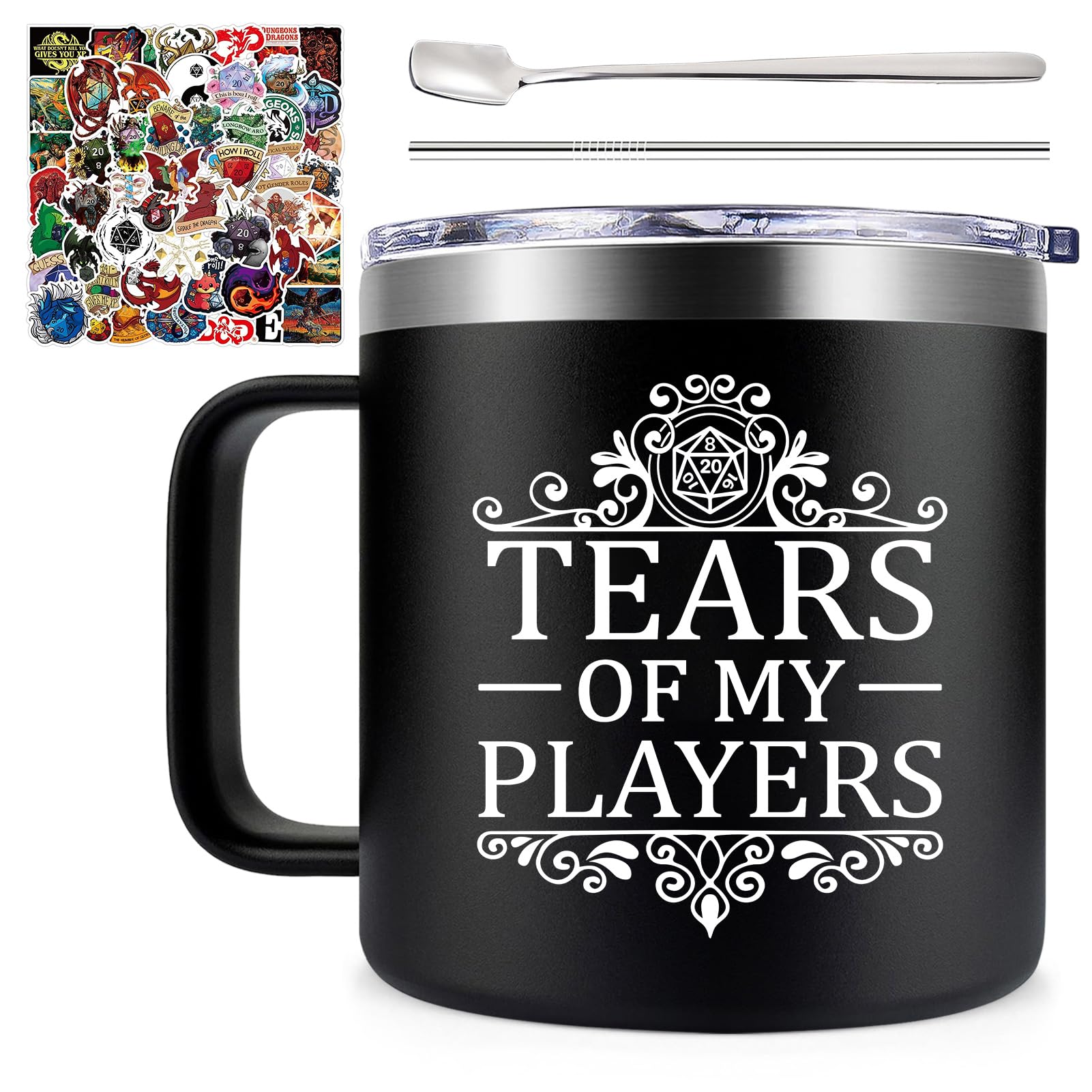 Fufendio Dungeons and Dragons Gifts for Men Women - Tears of My Players Mug 14oz - Dnd Gifts for Brother Friend - Dungeons and Dragons Christmas Gifts Ideas - Dungeon Master Gifts