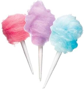 cotton candy cones [100 pack] - white cotton candy sticks | kraft paper cotton candy cone | carnival cotton candy machine supplies for floss sugar cotton candy maker concession essentials