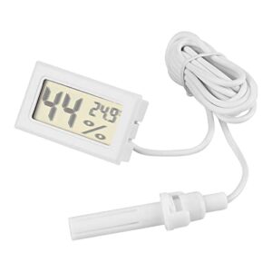 lcd digital temperature humidity display meter with external probe for reptiles