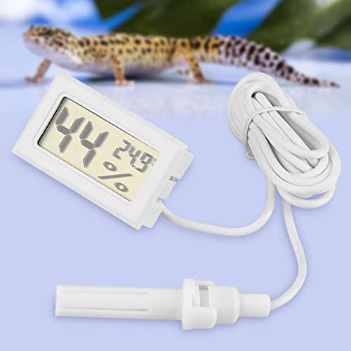 LCD Digital Temperature Humidity Display Meter with External Probe for Reptiles