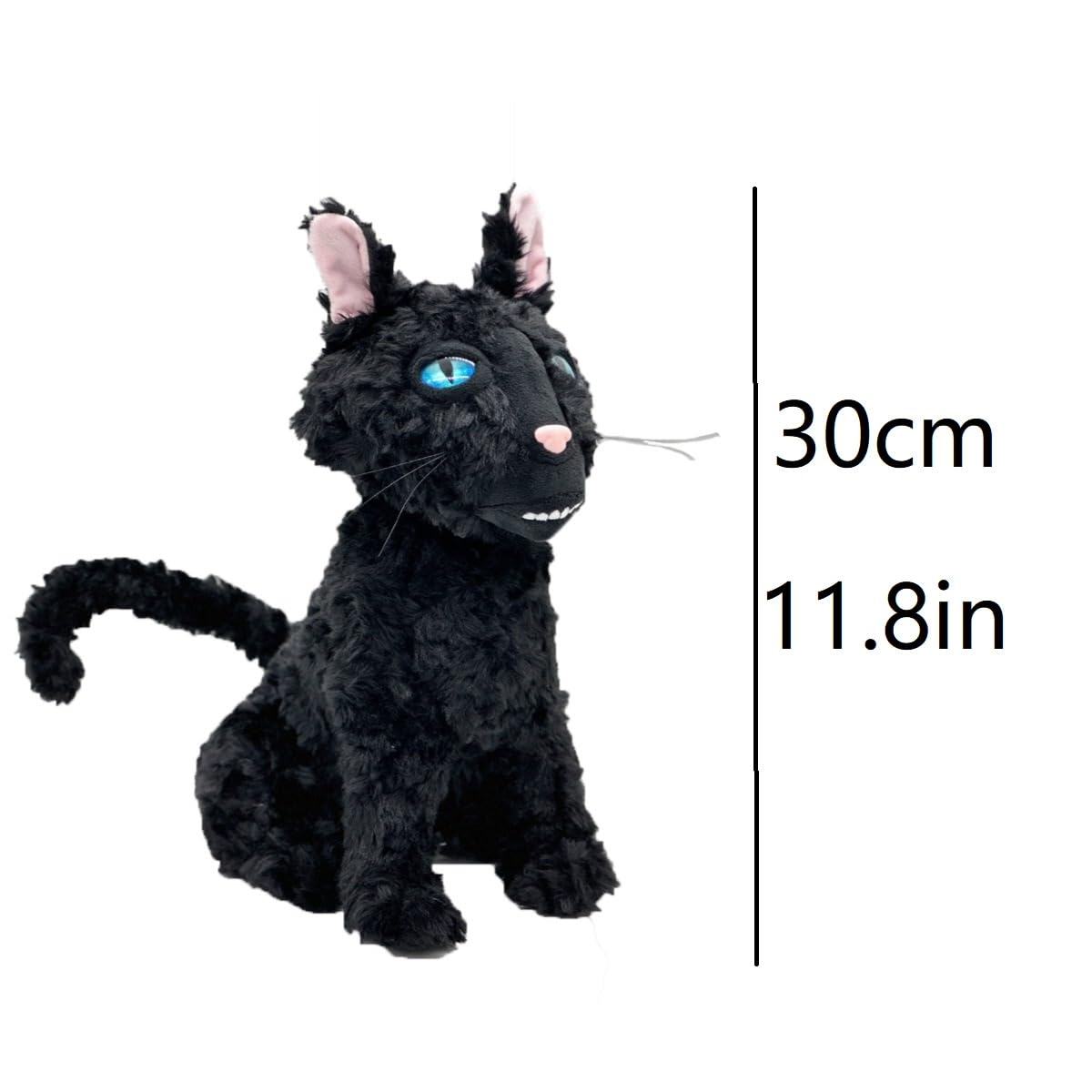 Sufeasdf Black Cat Plush Toy, 11.8" The Black Cat Plush Stuffed Animal Pillow Doll Plushies Nameless Cat Toys Gift for Fans Boys and Girls