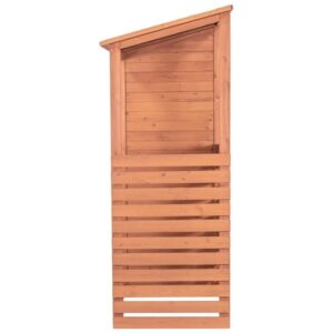 Pemberly Row Combination Firewood and Storage Shed in Medium Brown