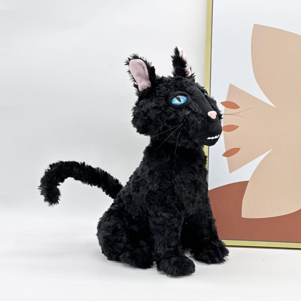 Sufeasdf Black Cat Plush Toy, 11.8" The Black Cat Plush Stuffed Animal Pillow Doll Plushies Nameless Cat Toys Gift for Fans Boys and Girls