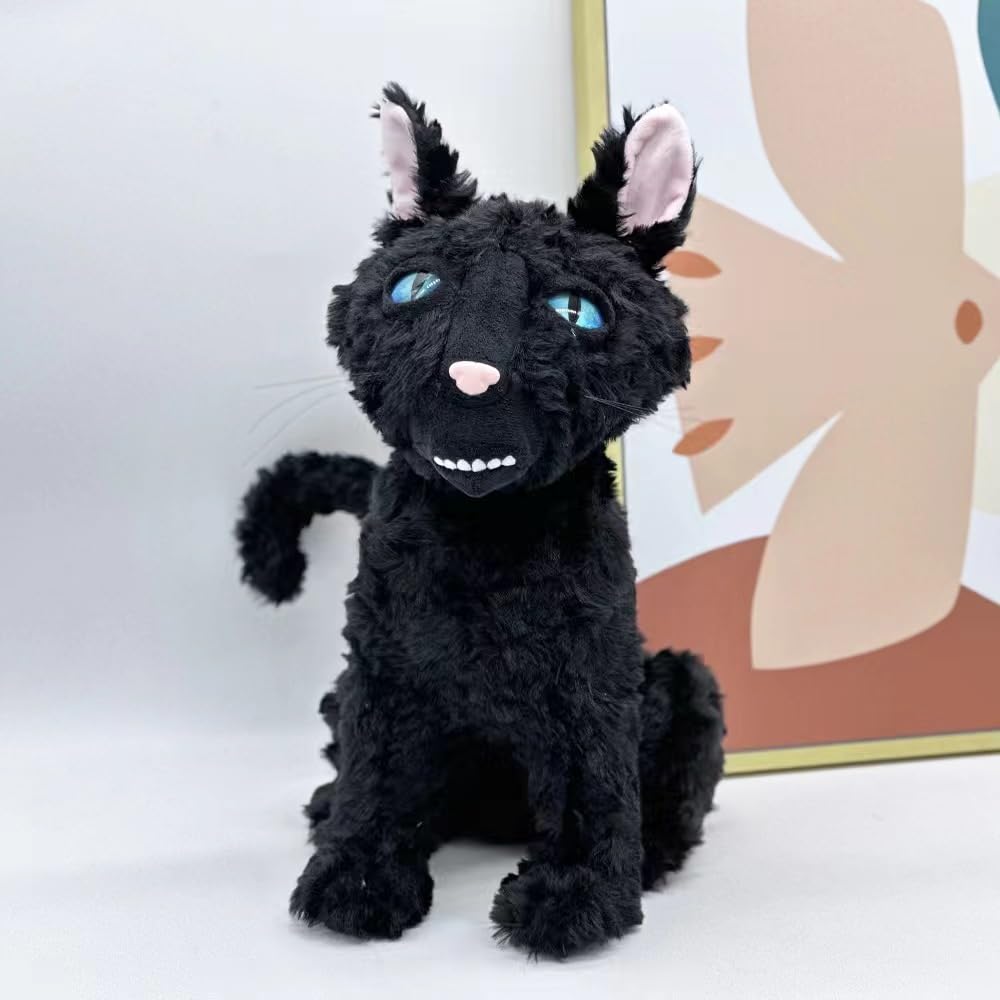 Sufeasdf Black Cat Plush Toy, 11.8" The Black Cat Plush Stuffed Animal Pillow Doll Plushies Nameless Cat Toys Gift for Fans Boys and Girls