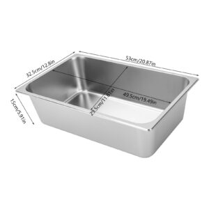 4" Deep Perforated Pan+6" Deep Steam Teable Pan+Lid, Food Pan for Commercial or Personal, 9.51-10.57Qt and 12.68Qt Stainless Steel Steam Pan Set, Full Size Hotel Pan, Steam Table Tray for Food Warmer