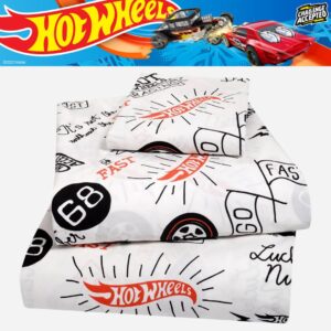 Franco Hot Wheels Kids Luxury Bedding Super Soft Premium Cotton 3 Piece Sheet Set, Twin, (Officially Licensed Product)