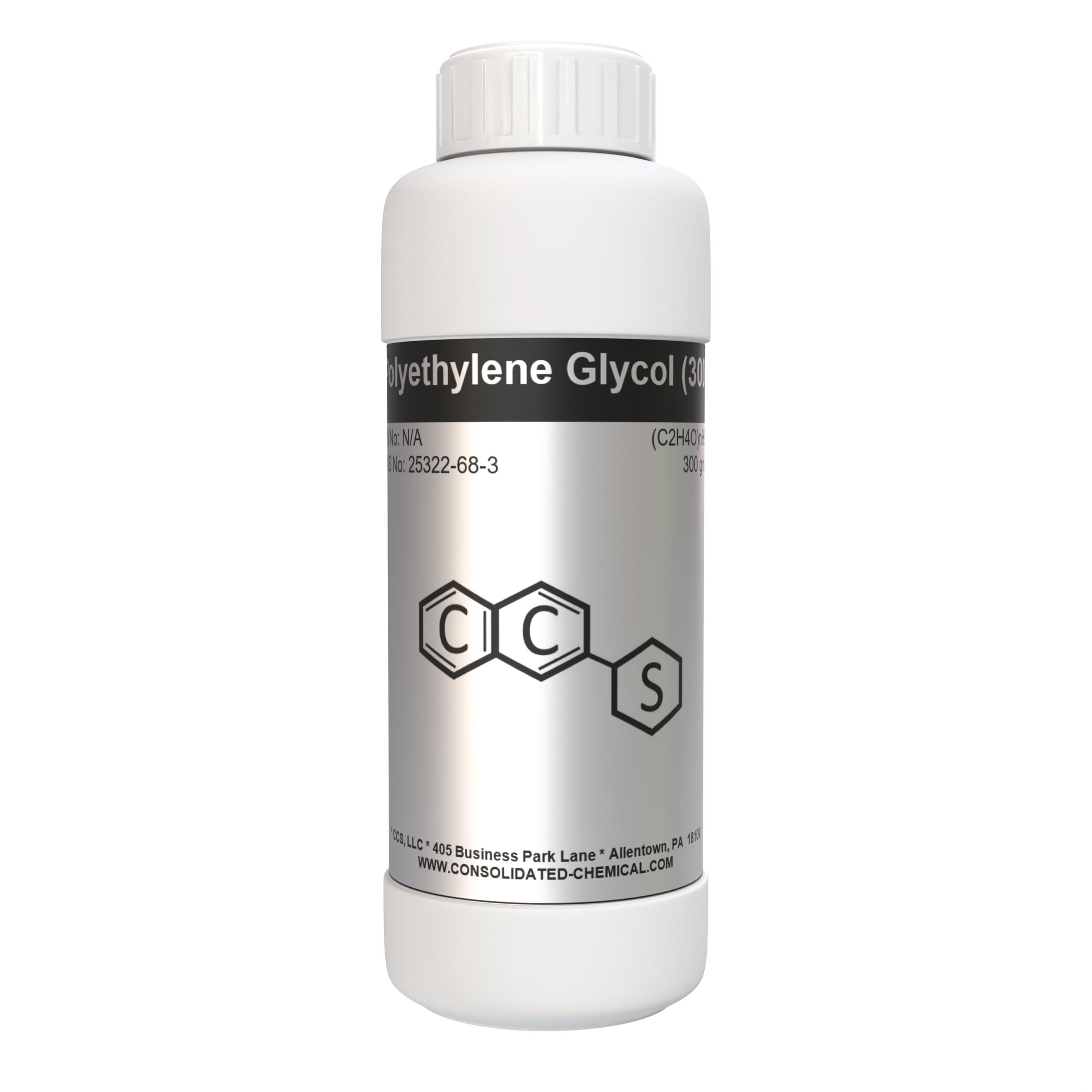 Polyethylene Glycol 300 (PEG 300) - Premium-Quality Industrial and Laboratory Grade Solvent (500mL (16 Fl Oz))