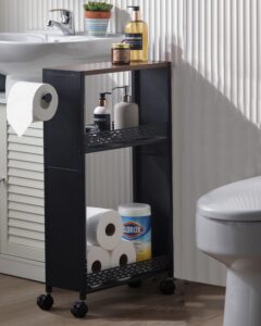 ohuacason toilet paper holder stand for small bathroom storage:skinny bathroom storage cabinet for small spaces tiny apartment