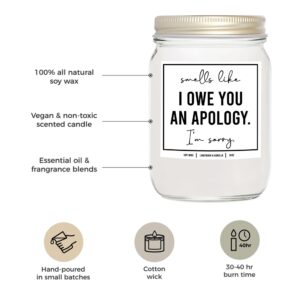 Younique Designs Apology Gifts 8oz Candle - Im Sorry Gifts for Her, Apology Gifts for Her, Girlfriend, Wife - Sorry Gift, Apology Gift for Him, Men - Unique I'm Sorry Gifts (Lavender & Vanilla)