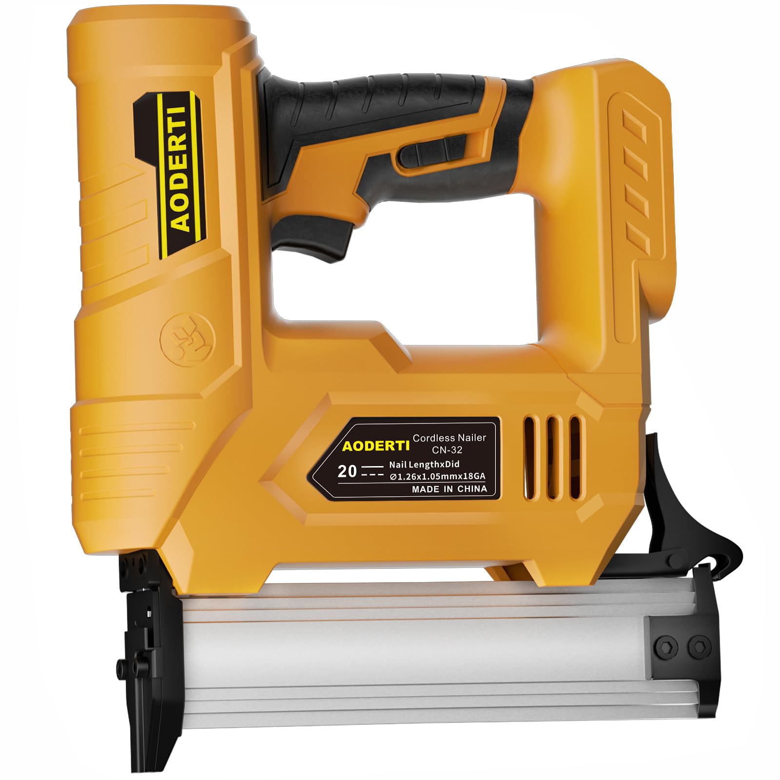 Cordless Nail Gun for DEWALT 20V MAX Battery, 18GA 5/8 to 1-1/4 Inch, 2 in 1 Brad Nailers, Brushless Motor, 2 Mode, Lightweight and Ergonomic for Home Improvement, DIY and Wood Workpieces (Tool Only)