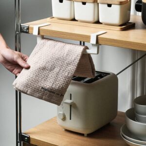 Over Towel Hand Towel and Washcloth Rack for Bathroom and Kitchen Cabinet 9.45x2.35x2.76inch