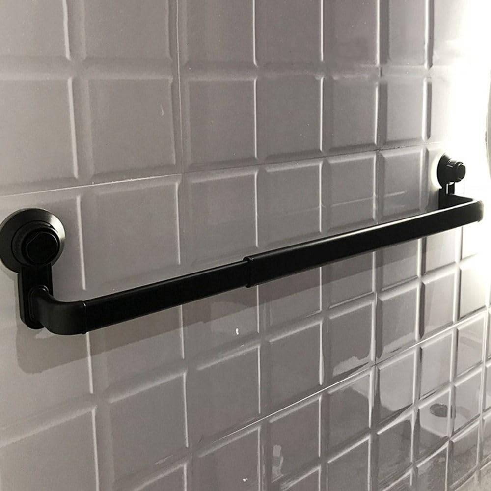 Generic Stretchable Towel Rack,Suction Cup Towel Rack,Kitchen Storage Shelf,Adjustable Towel Rack,Hanging Single Towel Shelf for Bathroom(white), AM0XEB0KI0RUS