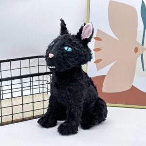 Sufeasdf Black Cat Plush Toy, 11.8" The Black Cat Plush Stuffed Animal Pillow Doll Plushies Nameless Cat Toys Gift for Fans Boys and Girls