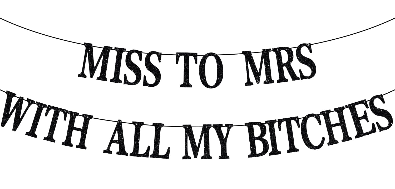 Miss to Mrs Banner, Bride to Be, Just Married, Engagement, Wedding, Bachelorette Party Decorations