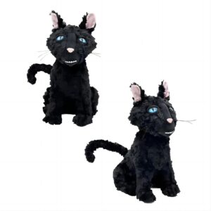 Sufeasdf Black Cat Plush Toy, 11.8" The Black Cat Plush Stuffed Animal Pillow Doll Plushies Nameless Cat Toys Gift for Fans Boys and Girls