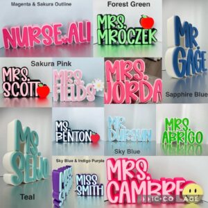 Customized 3D Desk Name Plates, Personalized Teacher Name Signs, Ideal Office Gifts for Boss & Coworkers, Enhancing Your Office Décor, Desk Name Sign | Kids Name Sign