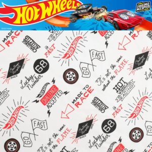 Franco Hot Wheels Kids Luxury Bedding Super Soft Premium Cotton 3 Piece Sheet Set, Twin, (Officially Licensed Product)